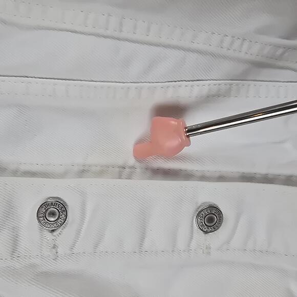 Levi's White Denim Jacket Size S - Picture 3 of 6